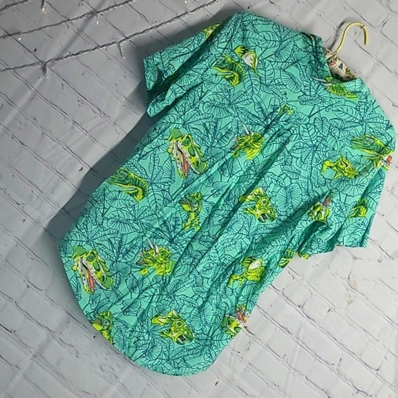 Cat & Jack Tropical Vibrant Dinosaur Dino Button Down Shirt Youth Size XL 16 - Picture 13 of 17